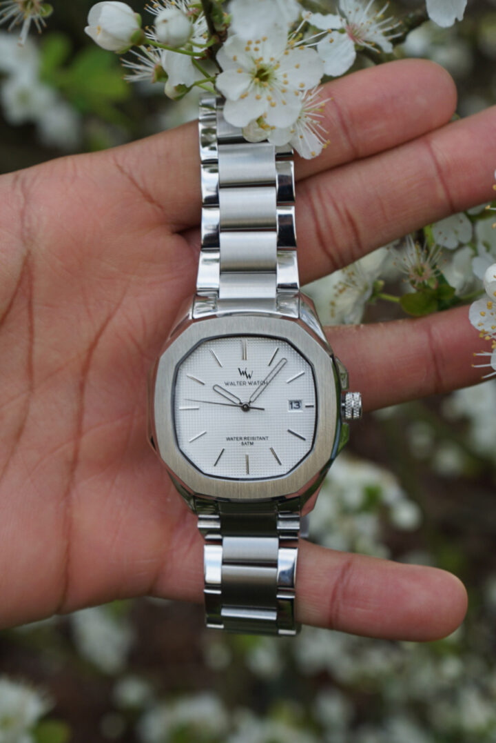 Genesis White - Montre Homme, Classe, Blanche | Walter Watch – Image 2
